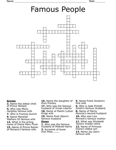 important people crossword clue